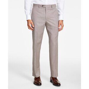 Michael Kors Men's Classic-Fit Stretch Wool-Blend Suit Pants Tan B4HP $190